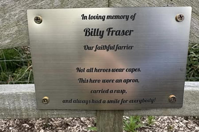 In Memory of Billy Fraser